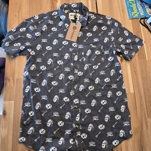 PYKNIC NWT Cereal killer button up men's shirt M